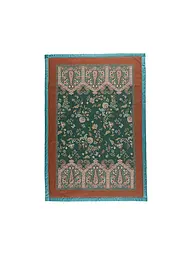 BASSETTI | Couvre-lit - Plaid 135x190cm INDIAN ROSES Vert | Vert foncé