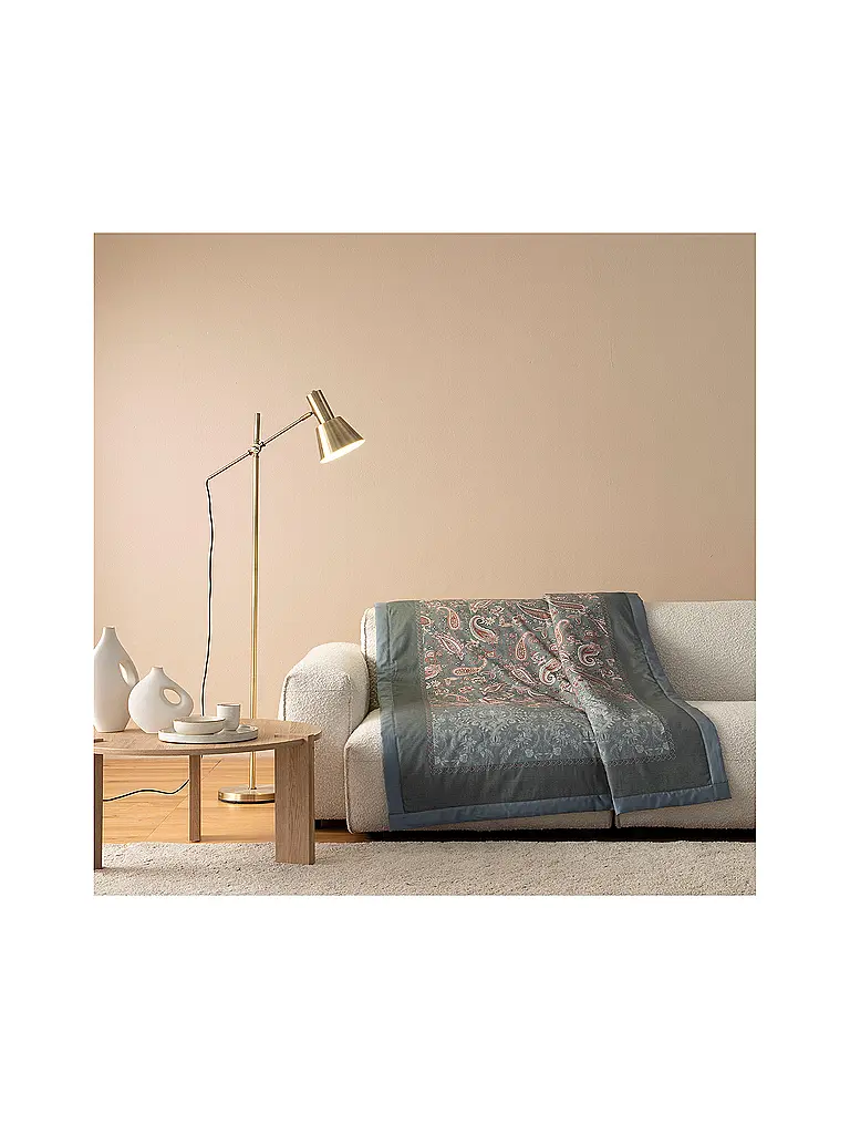BASSETTI | Couvre-lit - Plaid 135x190cm MONNALISA Gris | grau