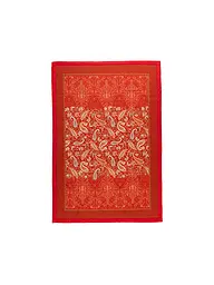 BASSETTI | Couvre-lit - Plaid 135x190cm MONNALISA Gris | Rouge foncé