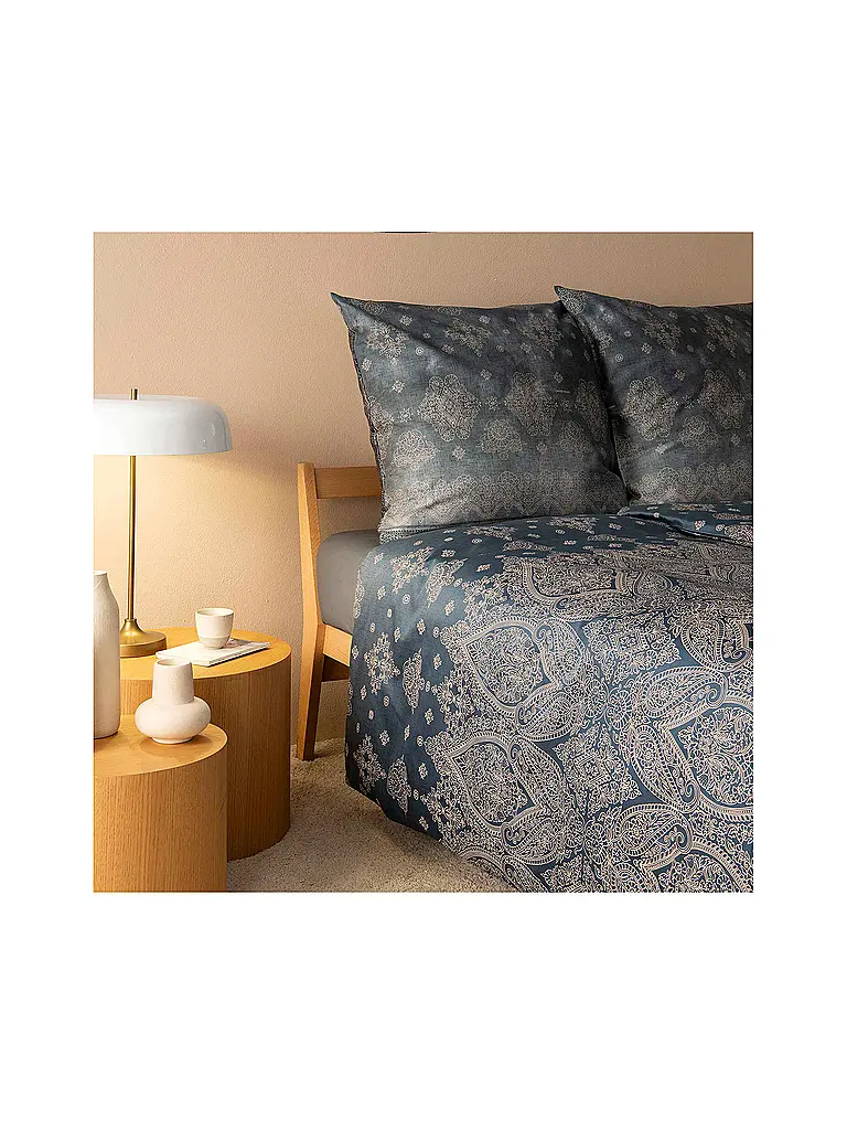 BASSETTI | Linge de lit en satin 2x70x90cm/ 200x200cm KERALA Gris | 