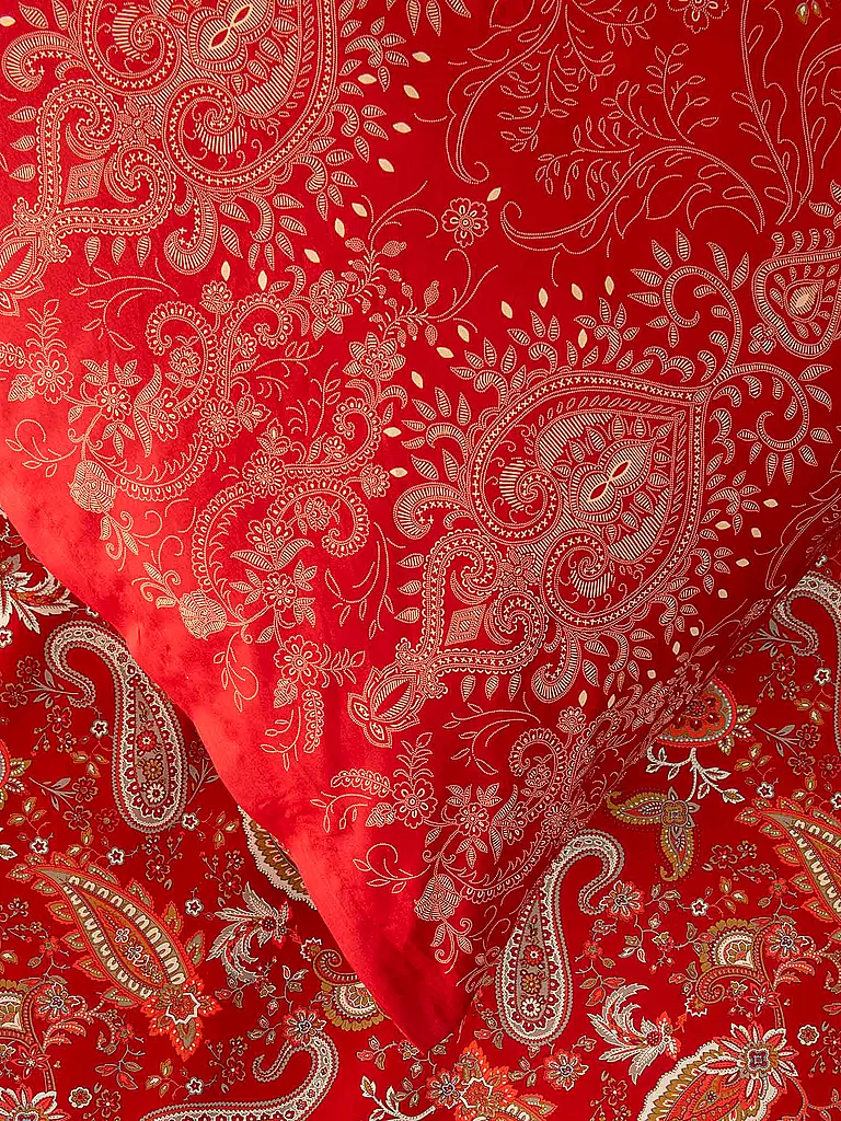 BASSETTI | Linge de lit en satin 2x70x90cm/ 200x200cm MONNALISA Rouge | 