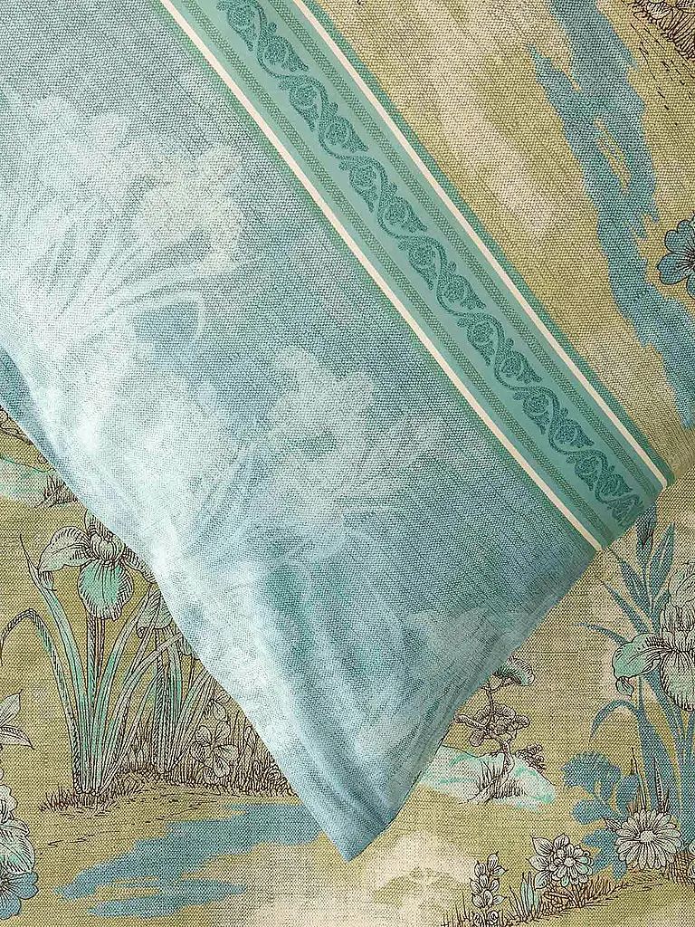BASSETTI | Linge de lit en satin 70x90cm / 140x200cm ACQUAFORTE Vert | 