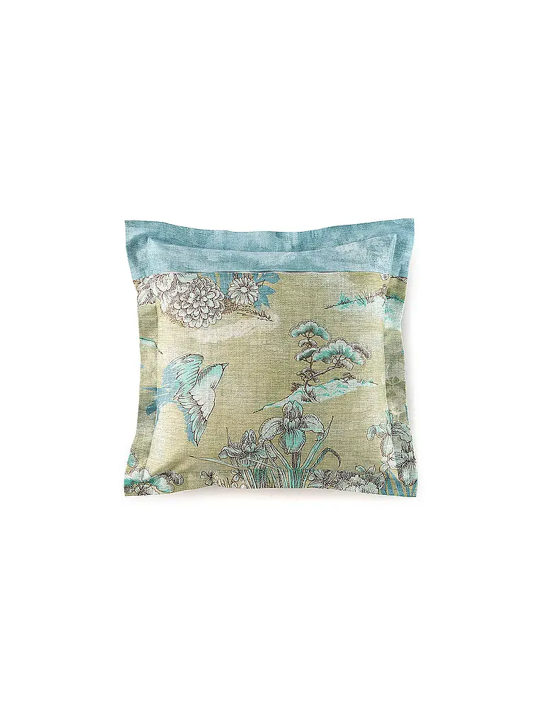 BASSETTI | Linge de lit en satin 70x90cm / 140x200cm ACQUAFORTE Vert | 
