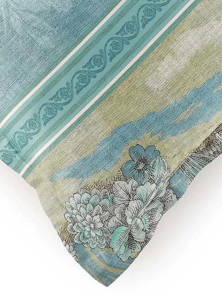 BASSETTI | Linge de lit en satin 70x90cm / 140x200cm ACQUAFORTE Vert | 