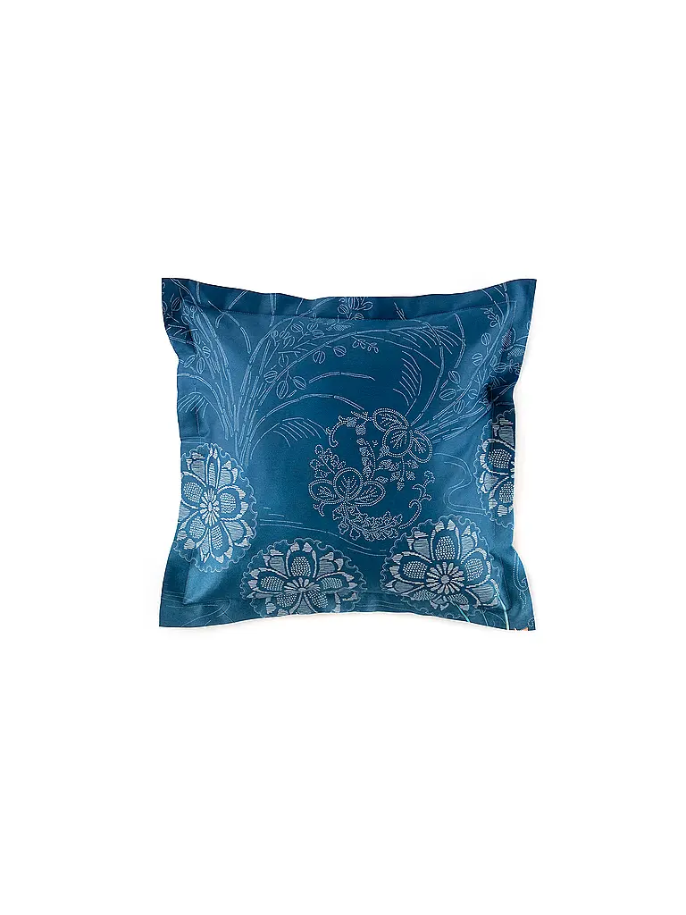 BASSETTI | Linge de lit en satin 70x90cm / 140x200cm ESPERIDI Pétrole | 
