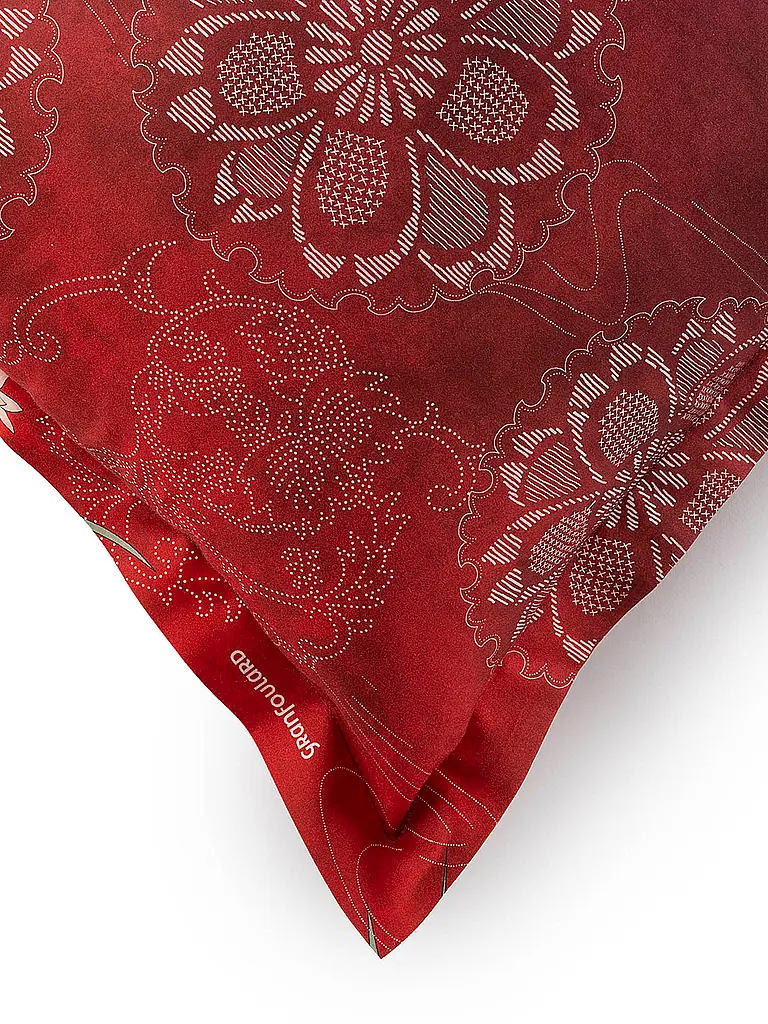 BASSETTI | Linge de lit en satin 70x90cm / 140x200cm ESPERIDI Rouge | 