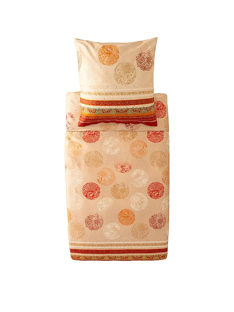 BASSETTI | Linge de lit en satin 70x90cm / 140x200cm FLORENCE Rouge | dunkelrot