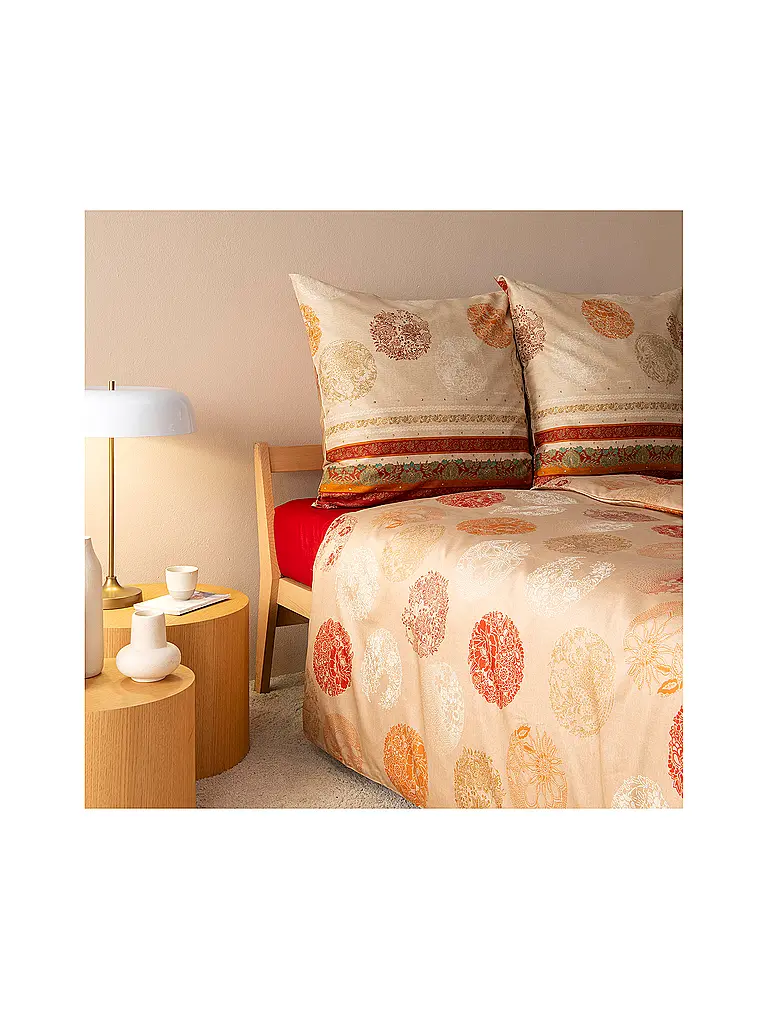 BASSETTI | Linge de lit en satin 70x90cm / 140x200cm FLORENCE Rouge | 