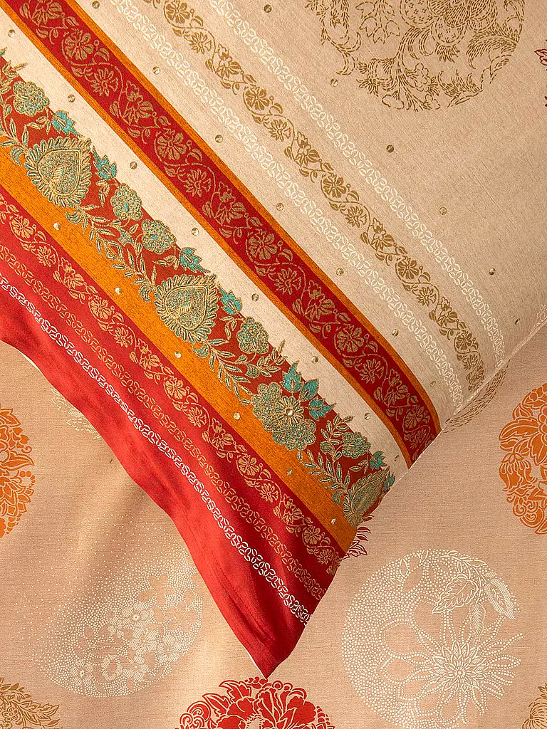 BASSETTI | Linge de lit en satin 70x90cm / 140x200cm FLORENCE Rouge | 