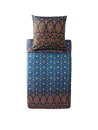 BASSETTI | Linge de lit en satin 70x90cm / 140x200cm GOLD DECOR Vert émeraude | Bleu foncé