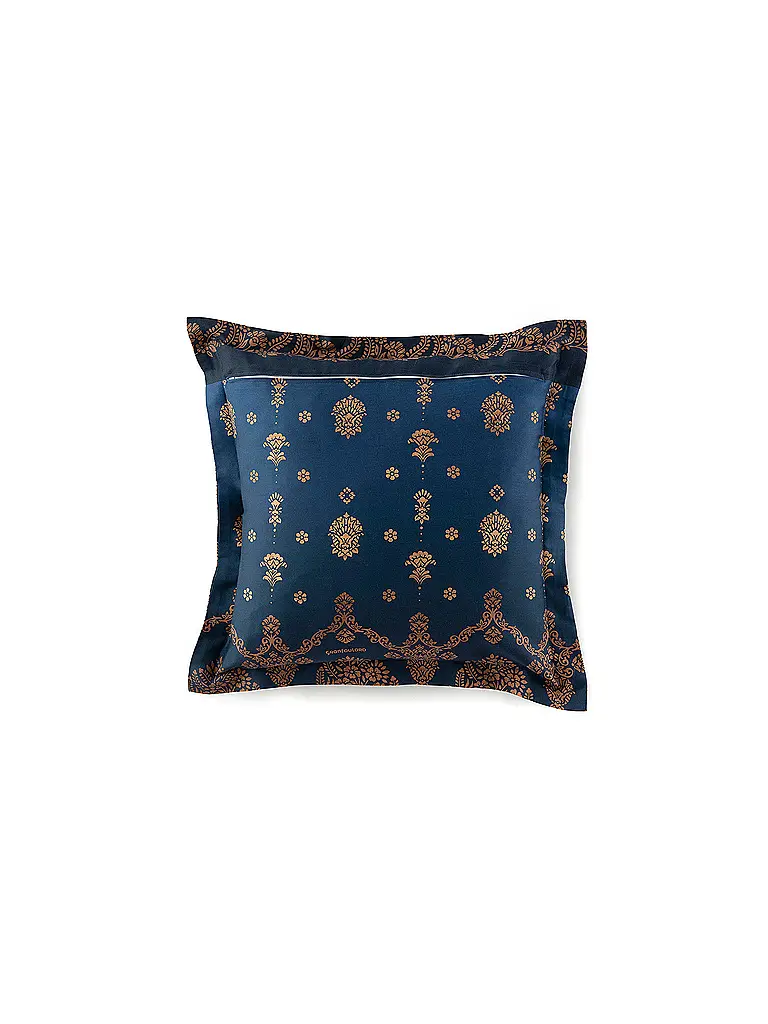 BASSETTI | Linge de lit en satin 70x90cm / 140x200cm GOLD DECOR Bleu | Bleu foncé