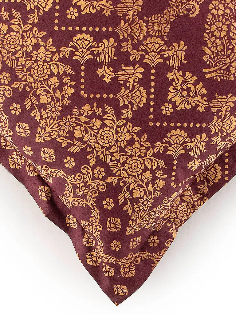 BASSETTI | Linge de lit en satin 70x90cm / 140x200cm GOLD DECOR Bordeaux |