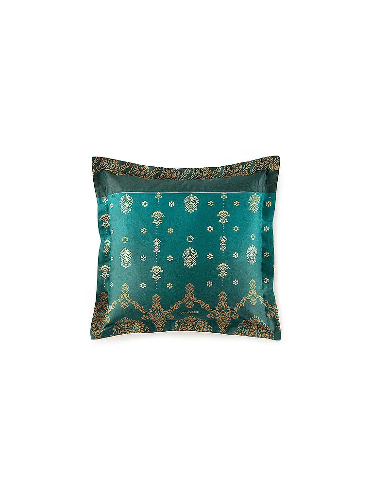 BASSETTI | Linge de lit en satin 70x90cm / 140x200cm GOLD DECOR Vert émeraude | Pétrole