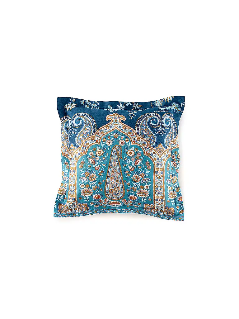 BASSETTI | Linge de lit en satin 70x90cm / 140x200cm INDIAN ROSES Bleu | 