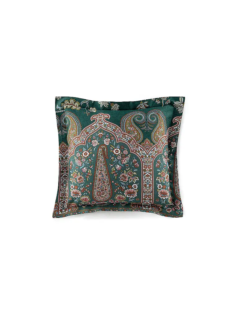 BASSETTI | Linge de lit en satin 70x90cm / 140x200cm INDIAN ROSES Vert | 