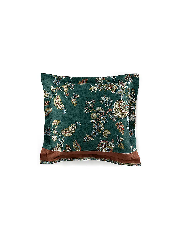 BASSETTI | Linge de lit en satin 70x90cm / 140x200cm INDIAN ROSES Vert | 