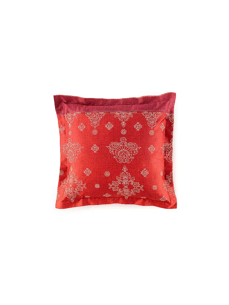 BASSETTI | Linge de lit en satin 70x90cm / 140x200cm KERALA Bordeaux | 