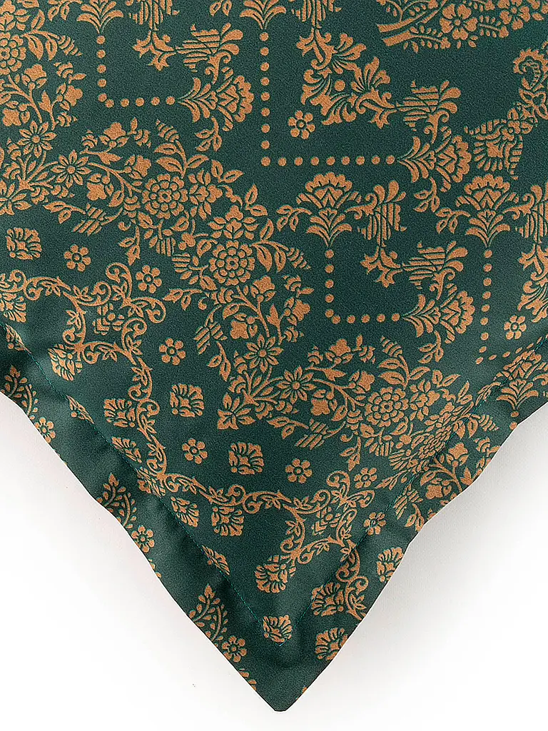 BASSETTI | Linge de lit en satin 70x90cm / 140x220cm GOLD DECOR Vert émeraude | Pétrole