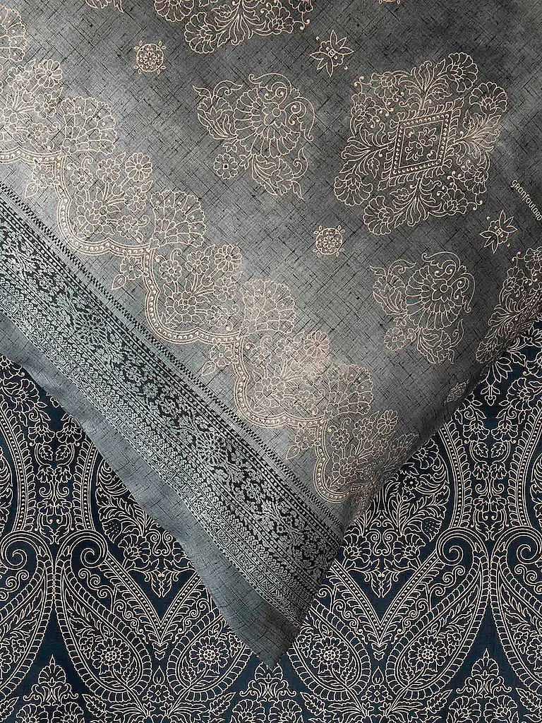 BASSETTI | Linge de lit en satin 70x90cm / 140x220cm KERALA Vert émeraude | 