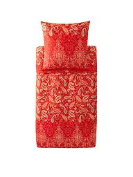 BASSETTI | Linge de lit en satin 70x90cm / 140x220cm MONNALISA Vert | Rouge foncé