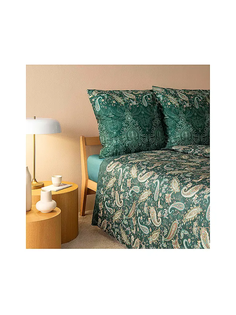 BASSETTI | Linge de lit en satin 70x90cm / 140x220cm MONNALISA Vert | 