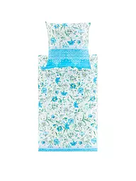 BASSETTI | Linge de lit en satin CASABLANCA 70x90cm/140x200cm Bleu | Bleu