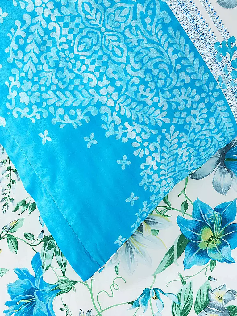 BASSETTI | Linge de lit en satin CASABLANCA 70x90cm/140x200cm Bleu | 