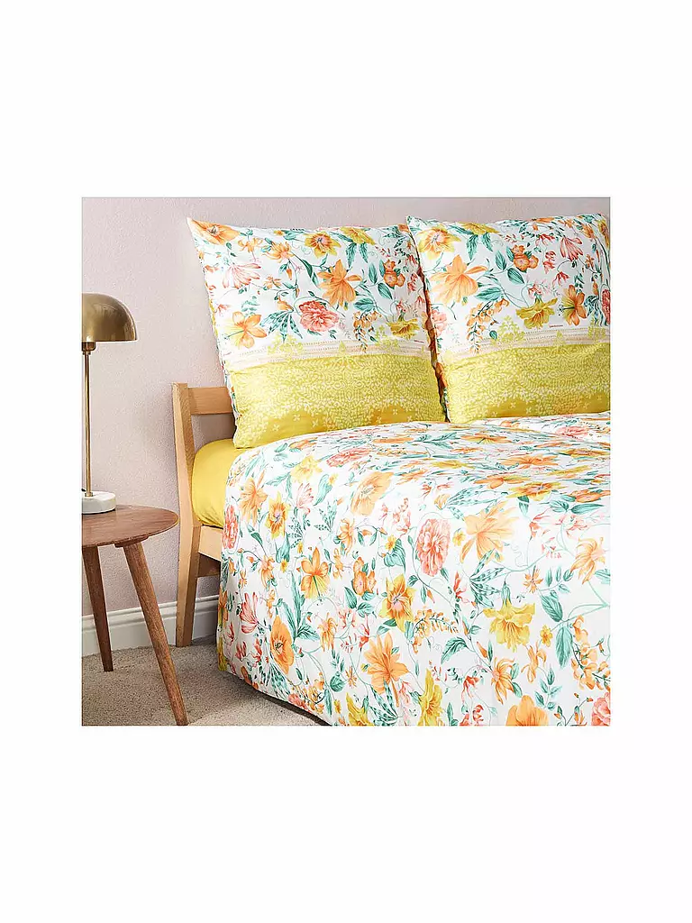 BASSETTI | Linge de lit en satin CASABLANCA 70x90cm/140x200cm Jaune | 