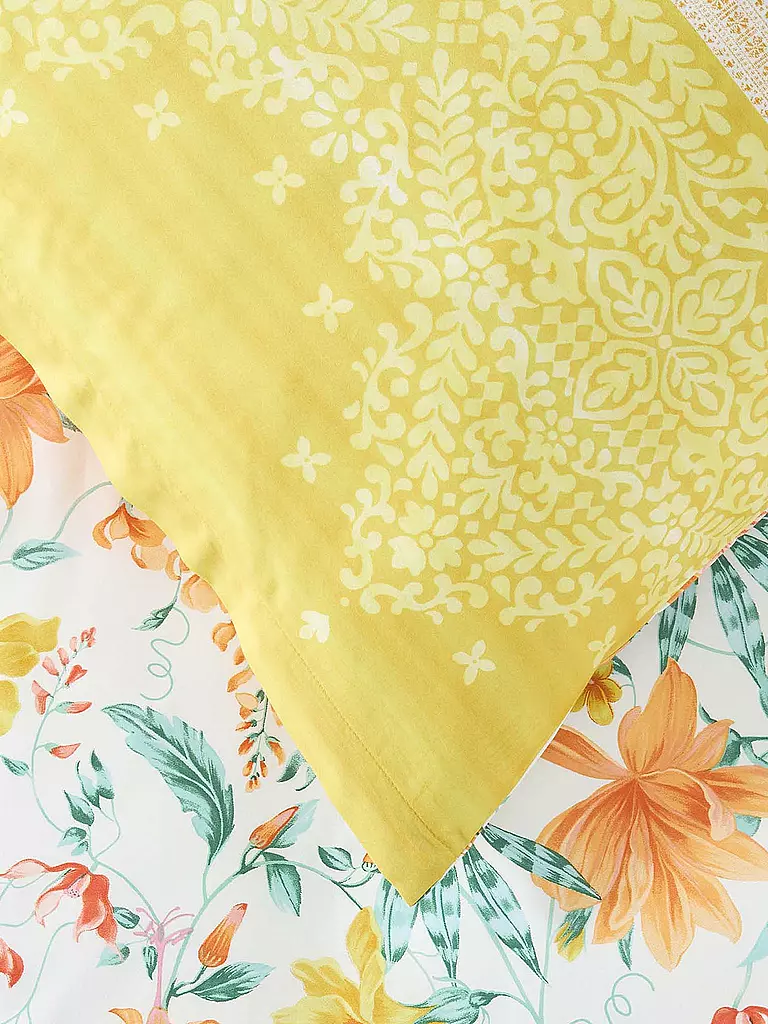 BASSETTI | Linge de lit en satin CASABLANCA 70x90cm/140x200cm Jaune | 
