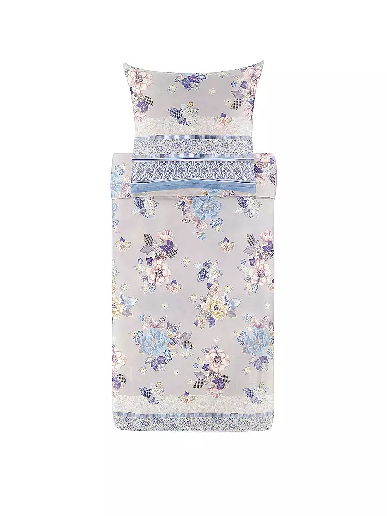 BASSETTI | Linge de lit en satin HANAMI 70x90cm/140x200cm Bleu | Bleu clair