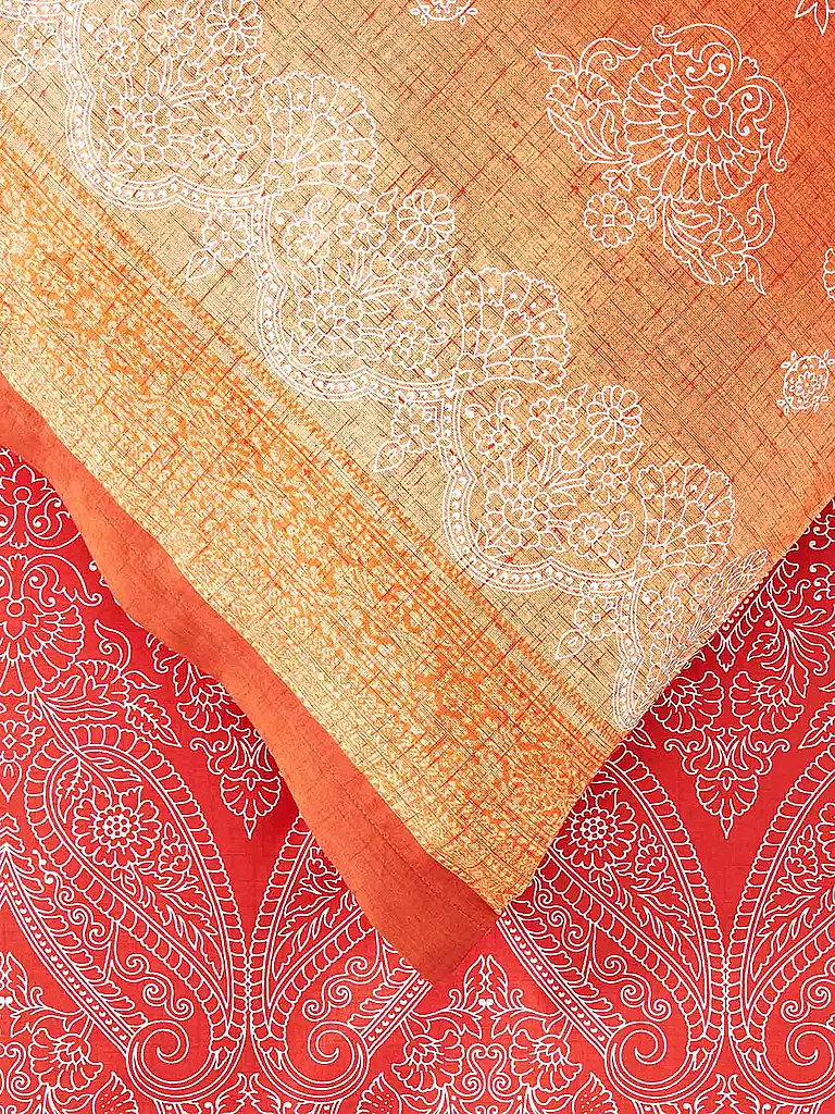 BASSETTI | Linge de lit en satin KERALA 70x90cm/140x200cm Orange | 
