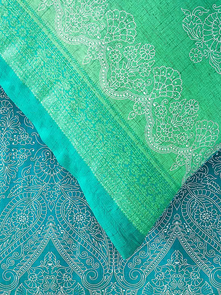 BASSETTI | Linge de lit en satin KERALA 70x90cm/140x220cm Vert | 