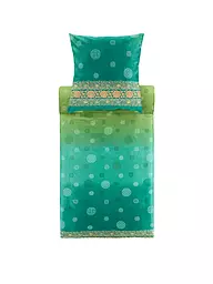 BASSETTI | Satin Bettwäsche NAIROBI 70x90cm/140x200cm Bleu | Vert