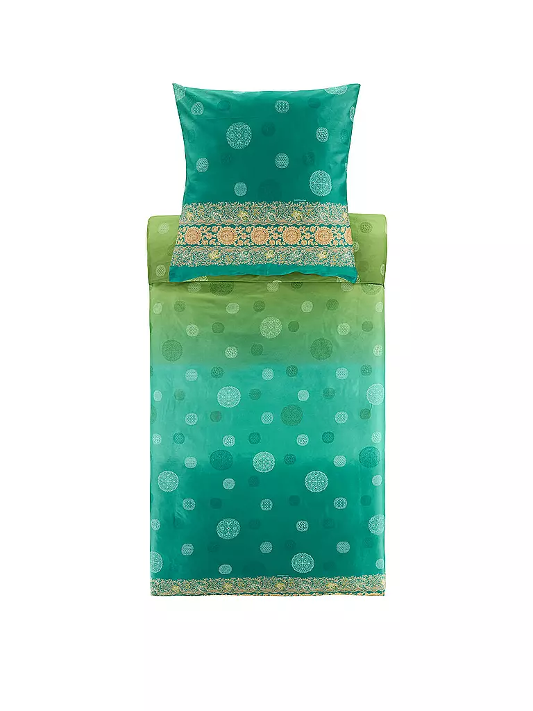 BASSETTI | Linge de lit en satin PALLAVICINO 70x90cm/140x200cm Vert | Vert