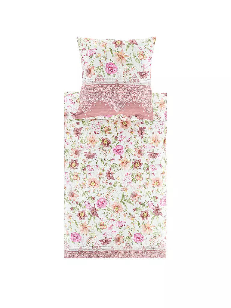 BASSETTI | Parure de lit en satin CASABLANCA 70x90cm/140x200cm Vieux rose | Rose