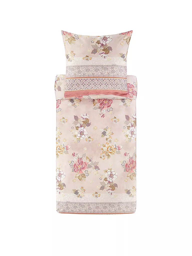 BASSETTI | Parure de lit en satin HANAMI 70x90cm/140x200cm Rose | Rose
