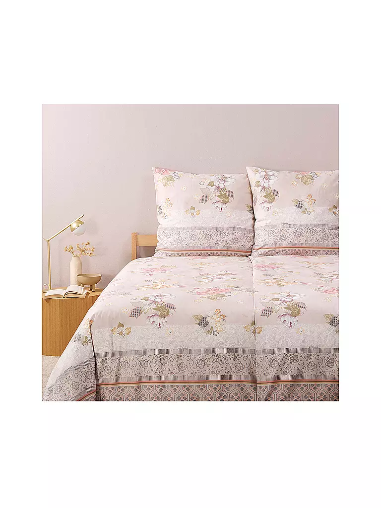 BASSETTI | Parure de lit en satin HANAMI 70x90cm/140x200cm Rose | Rose