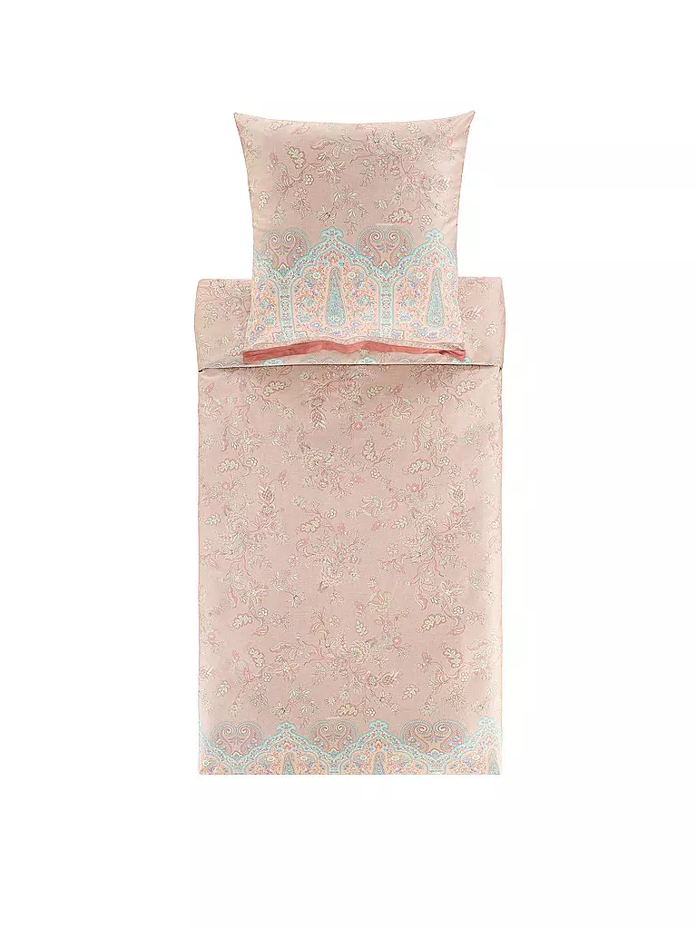 BASSETTI | Parure de lit en satin INDIAN ROSES 2x 70x90cm / 200x200cm Beige | Beige
