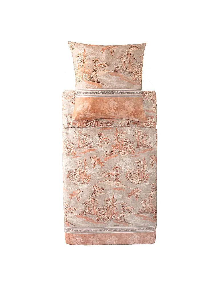 BASSETTI | Satin Bettwäsche 70x90cm / 140x200cm ACQUAFORTE Terrakotta | orange