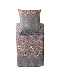 BASSETTI | Satin Bettwäsche 70x90cm / 140x200cm MONNALISA Gruen | Gris