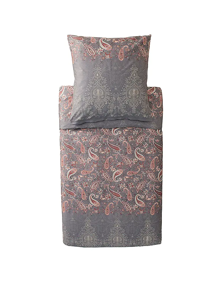 BASSETTI | Satin Bettwäsche 70x90cm / 140x200cm MONNALISA Grau | grau