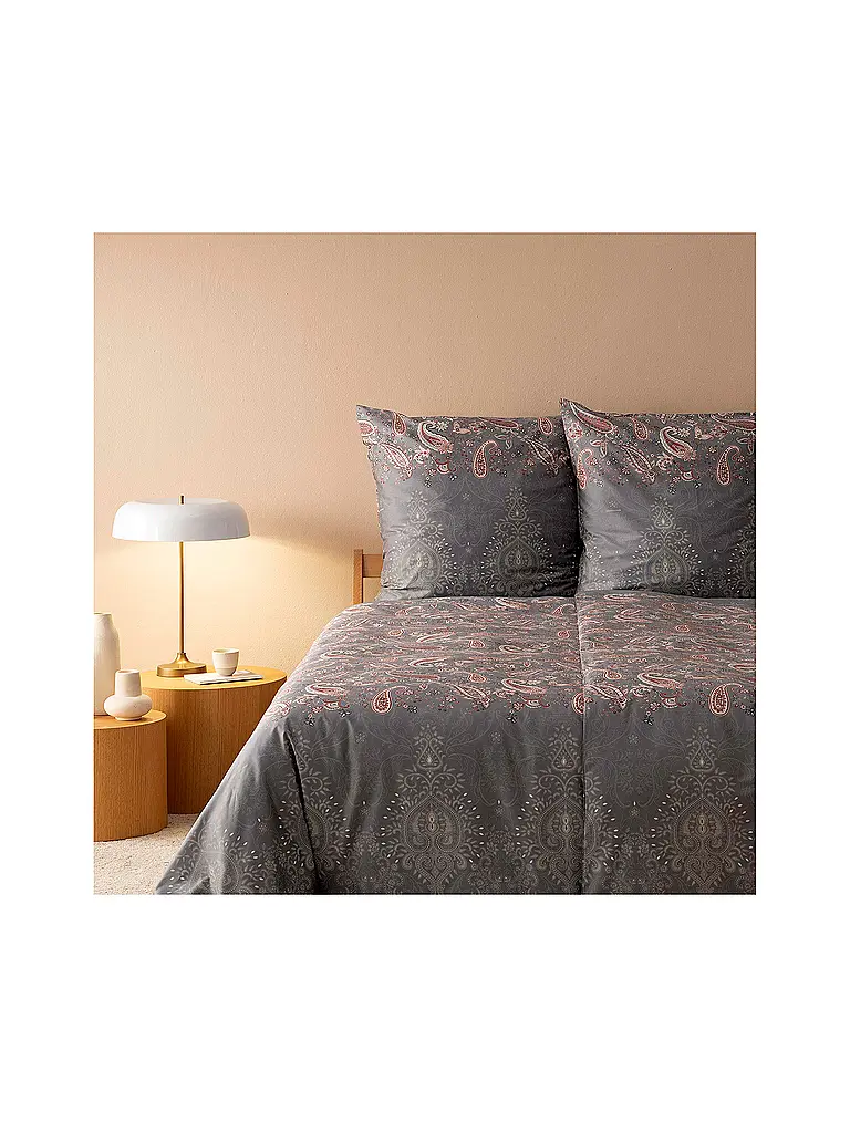 BASSETTI | Satin Bettwäsche 70x90cm / 140x200cm MONNALISA Grau | grau