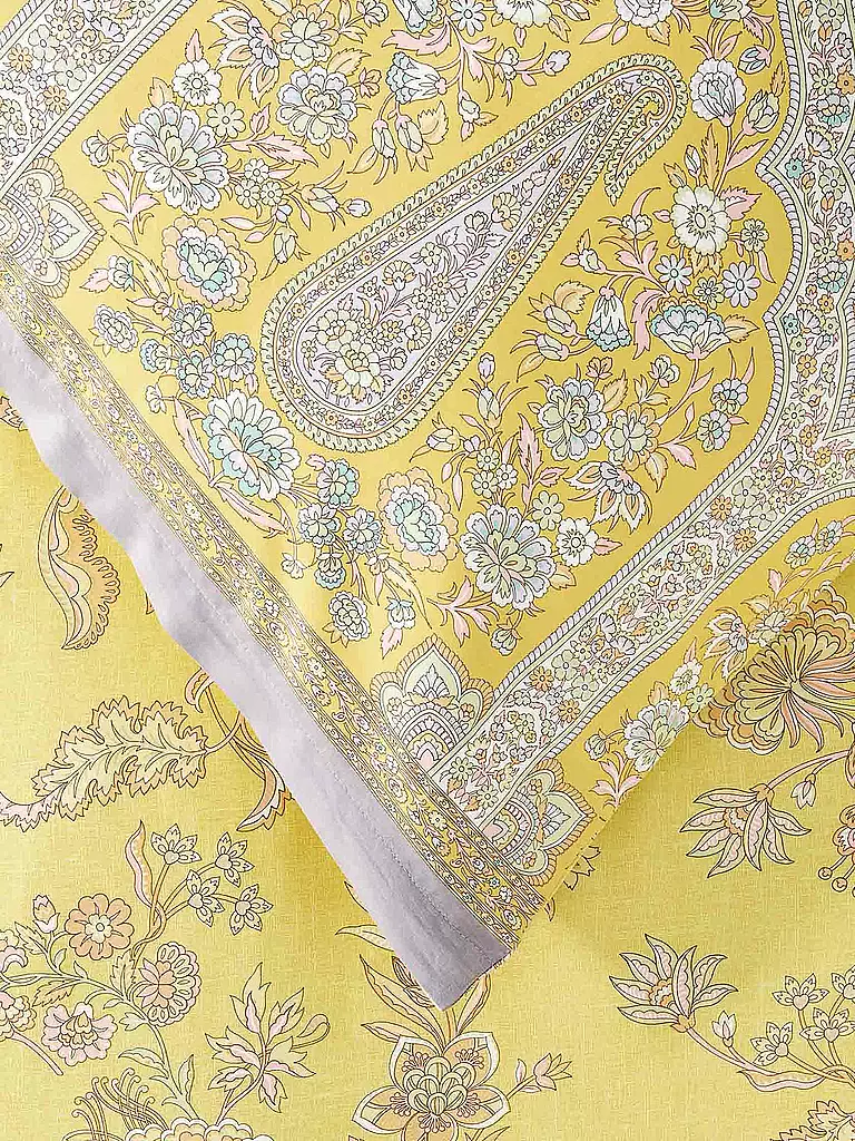 BASSETTI | Satin Bettwäsche INDIAN ROSES 70x90cm/140x200cm Jaune | 