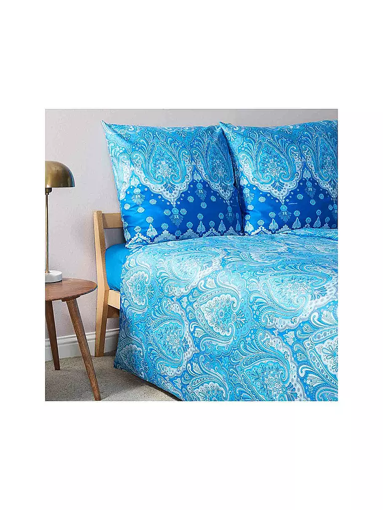BASSETTI | Satin Bettwäsche ISOLABELLA 70x90cm/140x200cm Bleu | 