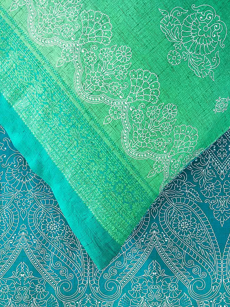BASSETTI | Satin Bettwäsche KERALA 70x90cm/140x200cm Vert | 