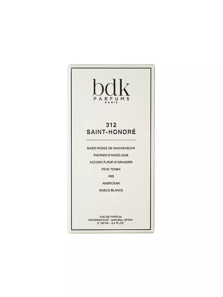 BDK | 312 Saint-Honoré Eau de Parfum 100ml | 