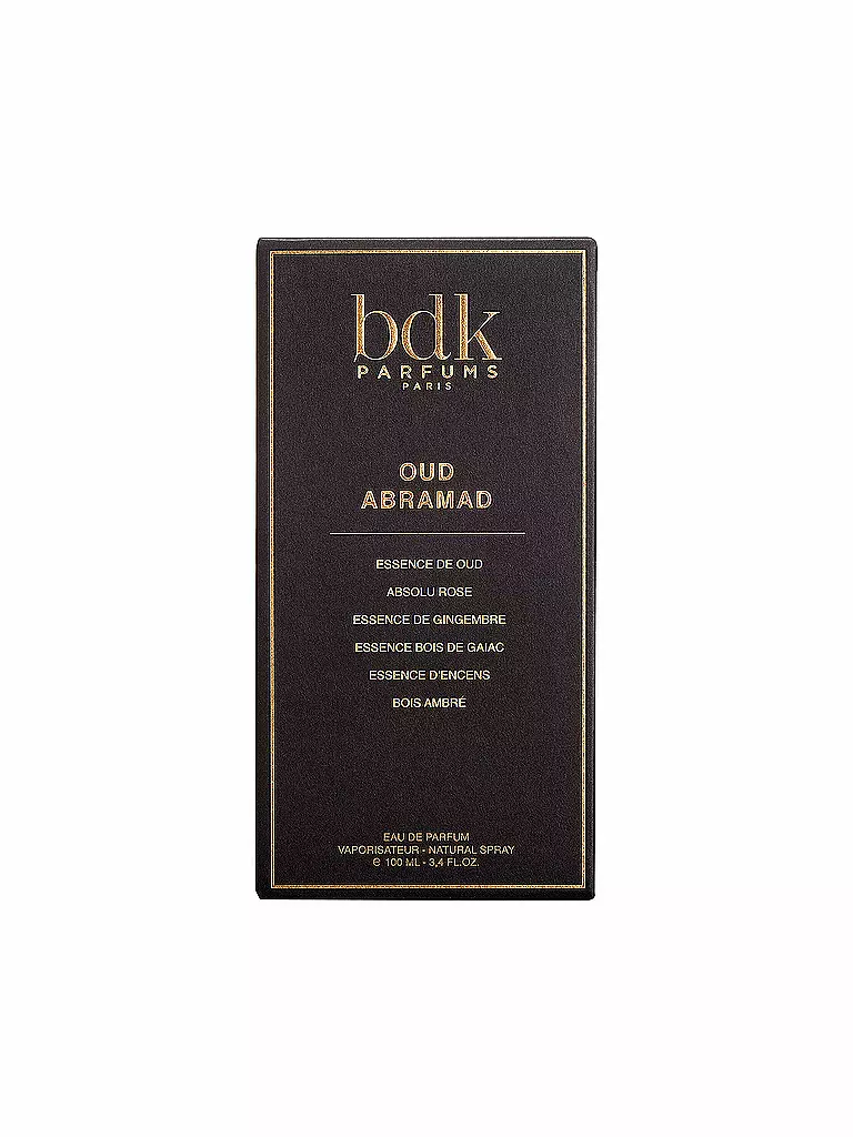 BDK | Oud Abramad Eau de Parfum Vaporisateur Naturel 100ml | Aucune couleur