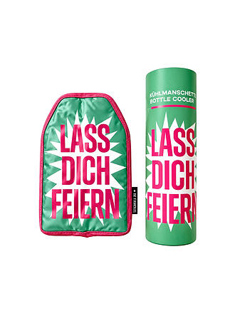 BE FAMOUS | Refroidisseur de bouteille LASS DICH FEIERN Vert