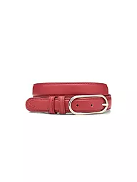 BECKSÖNDERGAARD | Ceinture en cuir GLOSSY NOLA LEATHER BELT Marron Moka | Rouge foncé