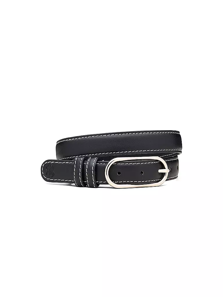 BECKSÖNDERGAARD | Ceinture en cuir GLOSSY NOLA LEATHER BELT Noir | Noir